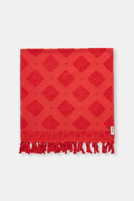 Rip Curl ręcznik bawełniany MIXED JACQUARD 01HWTO czerwony SS26