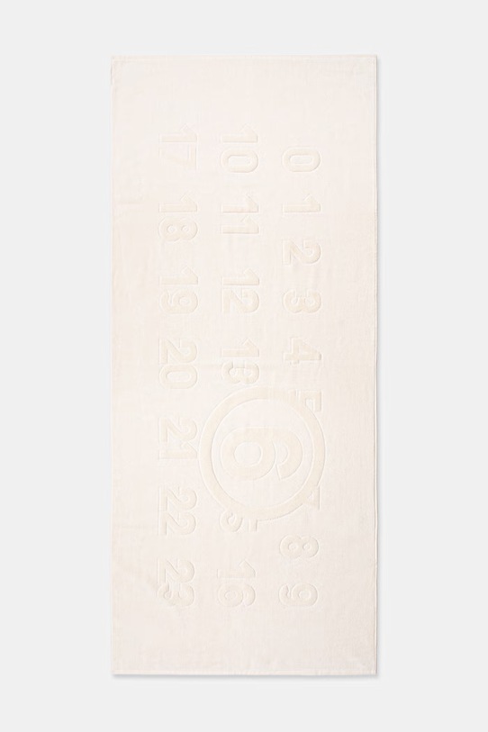 MM6 Maison Margiela ręcznik plażowy bawełniany beżowy MYP000150
