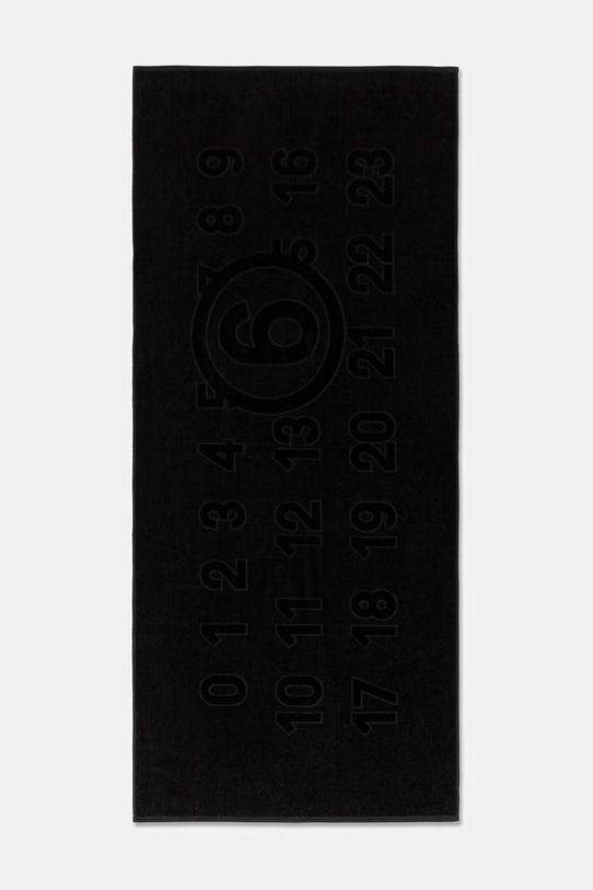 MM6 Maison Margiela ręcznik plażowy bawełniany czarny MYP000150