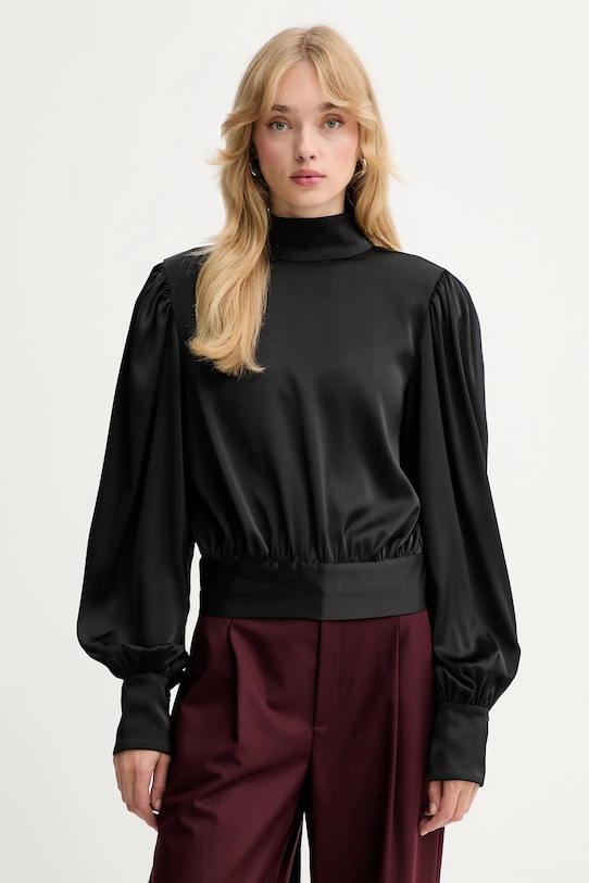 Gestuz bluzka z elastanem czarny 10910803