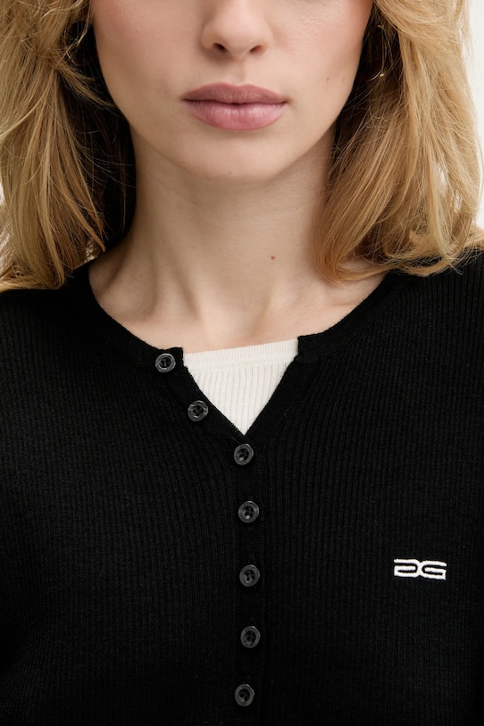 Gestuz sweter z dodatkiem wełny czarny 10910848