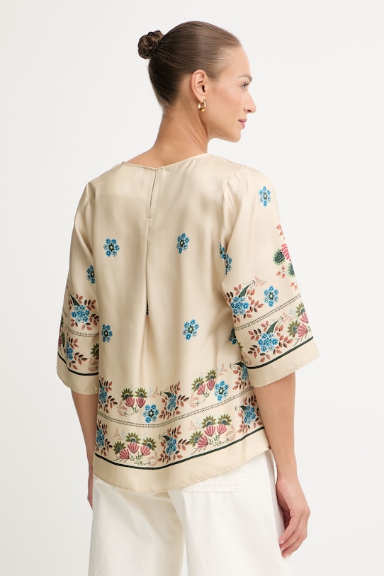 Ρούχα Weekend Max Mara μπλούζα γυναικεία μεταξωτή SAMBA 2615111062600 μπεζ