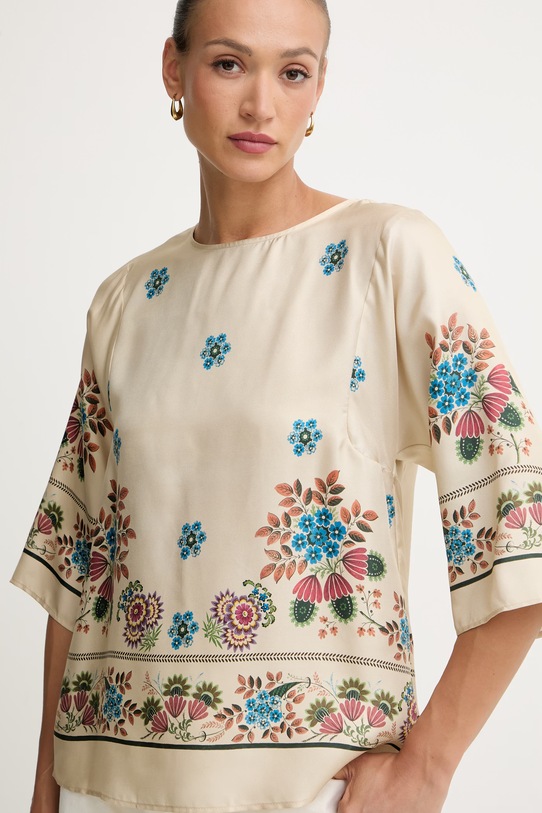 Weekend Max Mara μπλούζα γυναικεία μεταξωτή SAMBA μπεζ 2615111062600