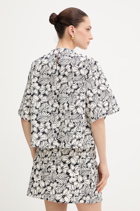 Odzież Weekend Max Mara bluzka bawełniana QUAGLIA 2615111162600 biały