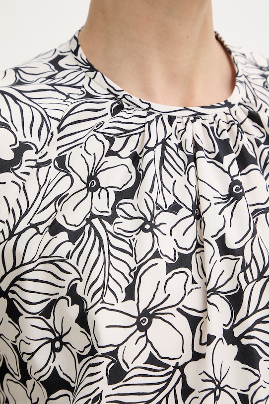 Weekend Max Mara bluzka bawełniana QUAGLIA 2615111162600 biały