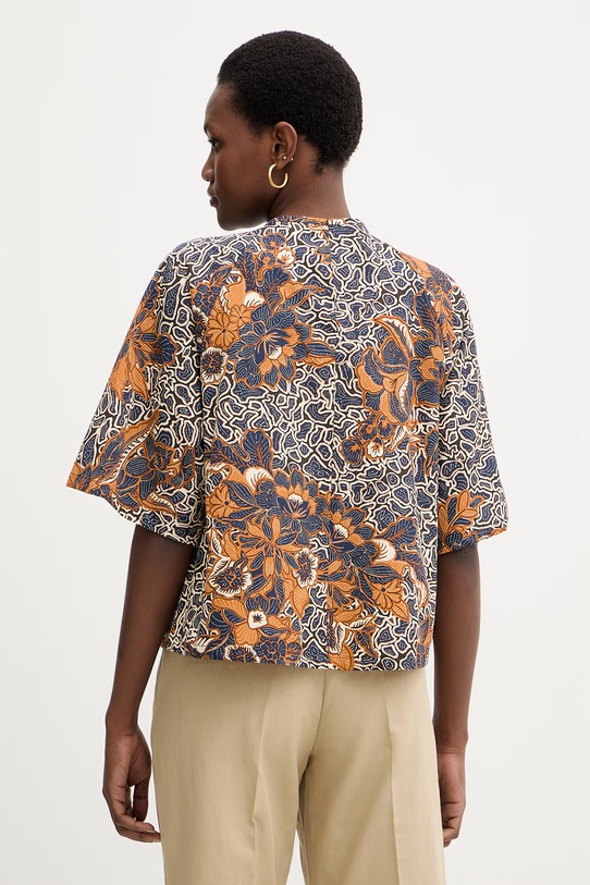 Oblečenie Bavlnená blúzka Weekend Max Mara QUAGLIA 2615111162600 tmavomodrá