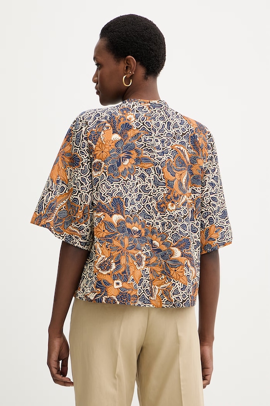 Oblečenie Bavlnená blúzka Weekend Max Mara QUAGLIA 2615111162600 tmavomodrá