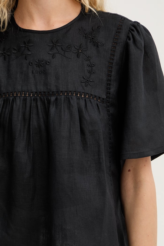 Weekend Max Mara bluzka damska lniana BACINO 2615941082600 czarny