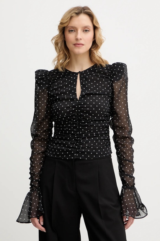 Rotate bluzka regular czarny 115222000