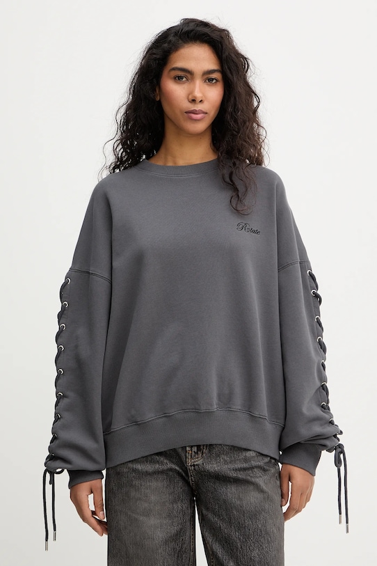 Rotate bluza bawełniana bawełna szary 1154681205