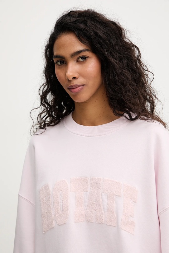 Rotate bluza bawełniana różowy 1153161809