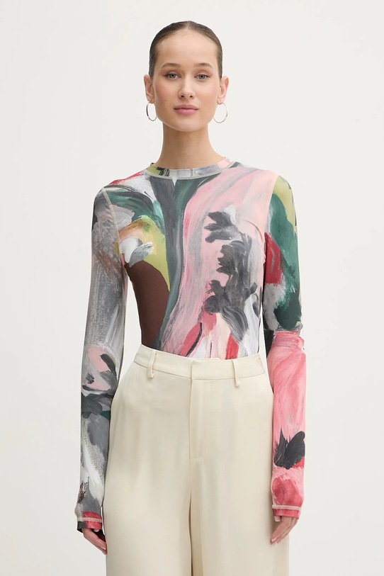 Stine Goya longsleeve wzorzyste różowy SG.PS26.T007.2244