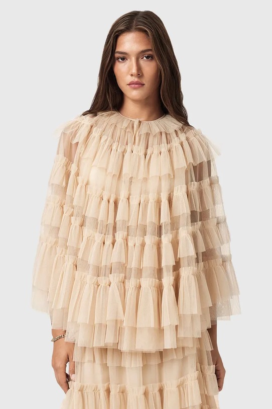 AllSaints bluzka trzy czwarte beżowy W018PD