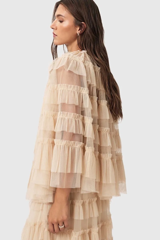 AllSaints bluzka W018PD beżowy