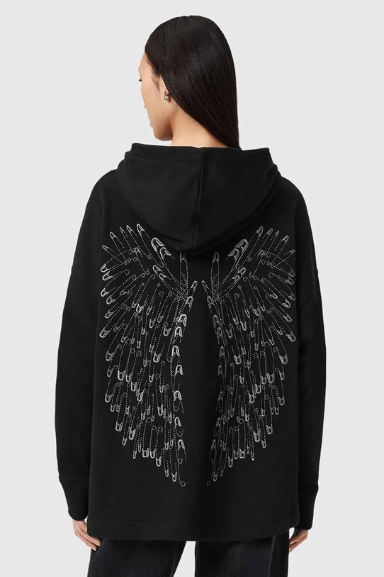 AllSaints hanorac de bumbac W118JD negru SS26