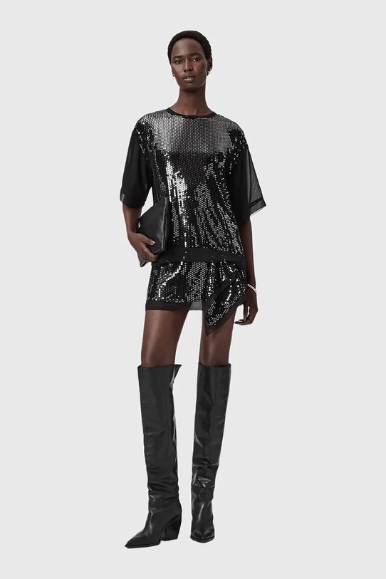 AllSaints bluzka W051PD czarny