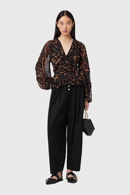 Дрехи Блуза AllSaints W052PD кафяв