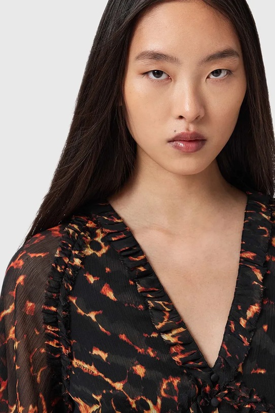 Блуза AllSaints кафяв W052PD