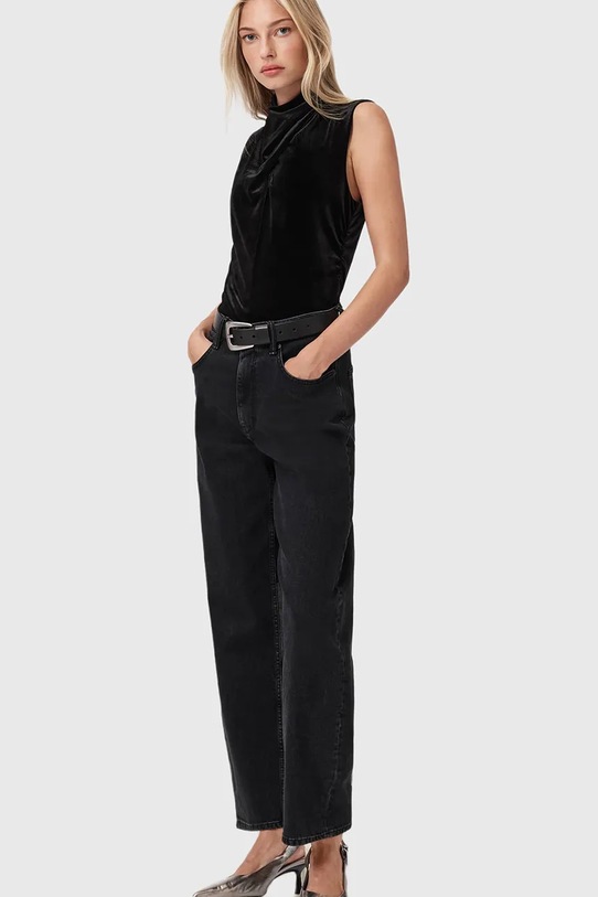 AllSaints bluzka czarny W012PZ