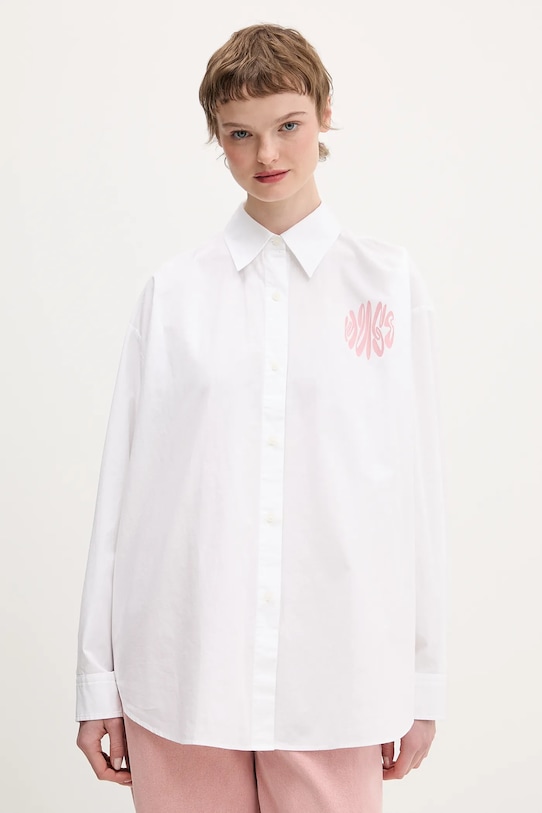 Odzież Hugo Blue koszula bawełniana Elisana_B 50552146 biały