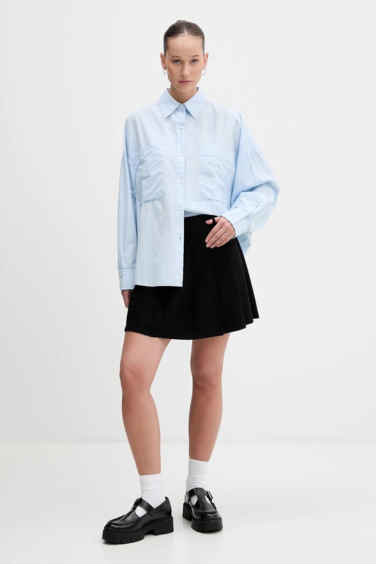 Hugo Blue koszula bawełniana Edafnena_B 50553358 niebieski SS26