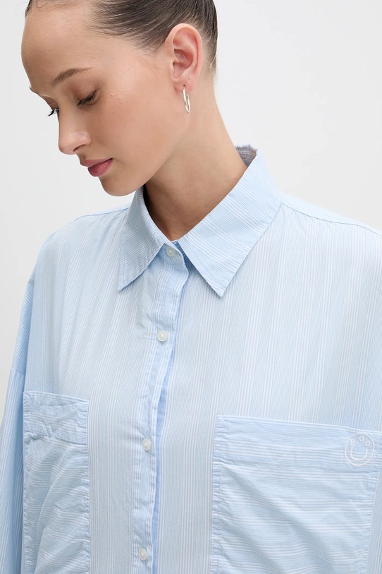 Hugo Blue koszula bawełniana Edafnena_B niebieski 50553358