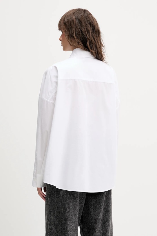 Odzież Hugo Blue koszula bawełniana Edafne_B 50555625 biały