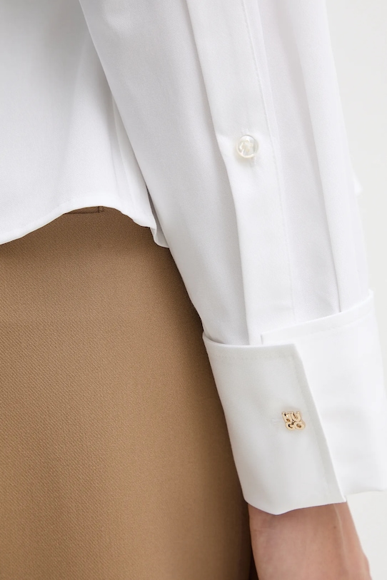 Хлопковая рубашка HUGO 50552863 белый