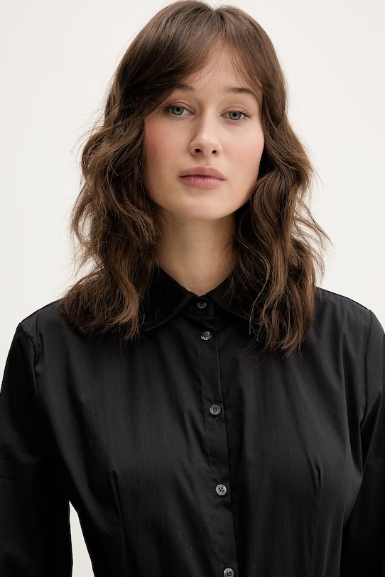 Πουκάμισο HUGO The Fitted Shirt μαύρο 50554568