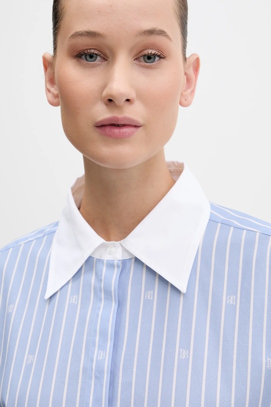 HUGO koszula bawełniana Ersenny niebieski 50556216