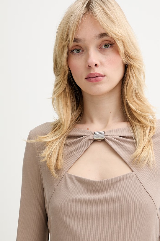 Μακρυμάνικο Guess MILENA μπεζ W6RP11.KAQL2