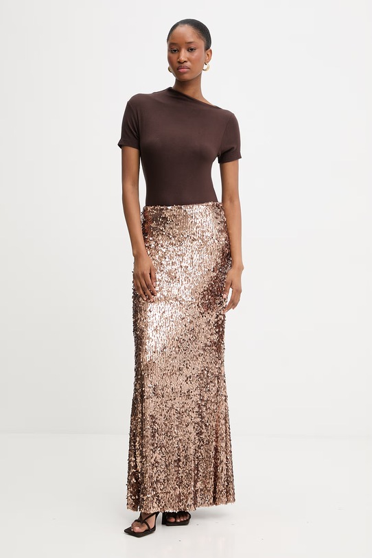 Μπλουζάκι Guess DAMIANA W6RP16.KD012 καφέ SS26