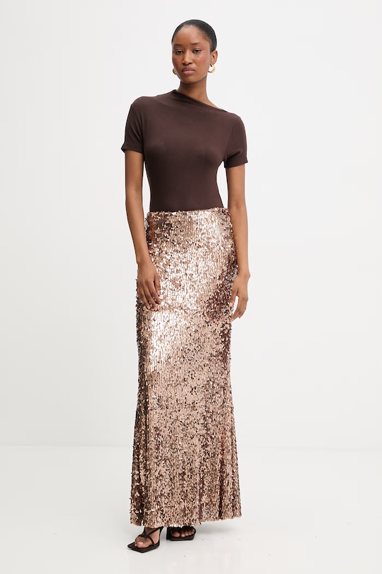 Μπλουζάκι Guess DAMIANA W6RP16.KD012 καφέ SS26