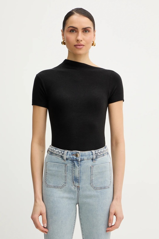 Μπλουζάκι Guess DAMIANA slim μαύρο W6RP16.KD012