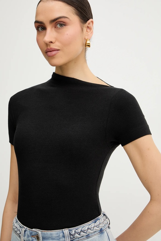 Μπλουζάκι Guess DAMIANA μαύρο W6RP16.KD012
