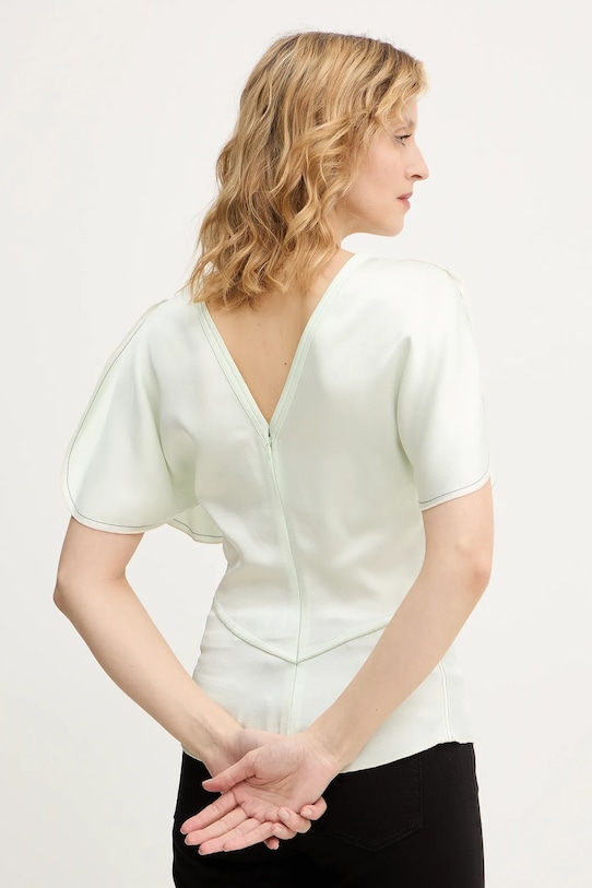 Odzież Victoria Beckham bluzka 1126WTP006579A zielony