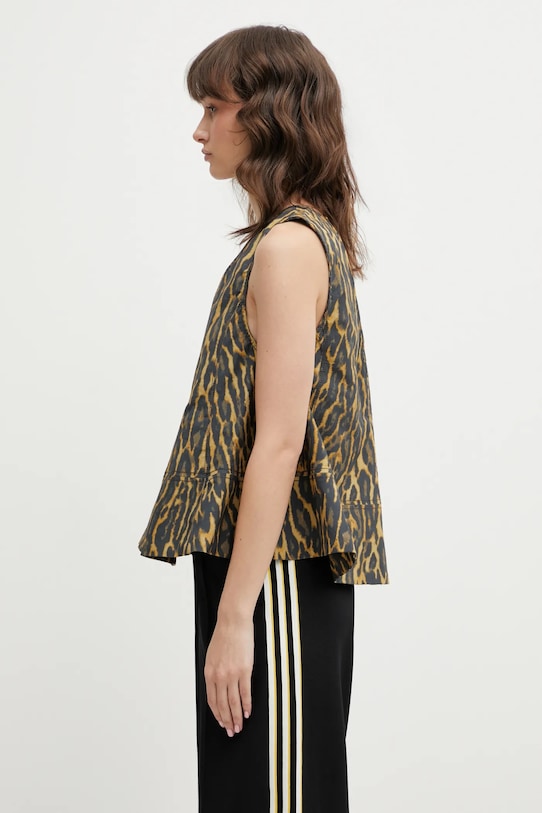 GANNI top A1040087 zielony SS26