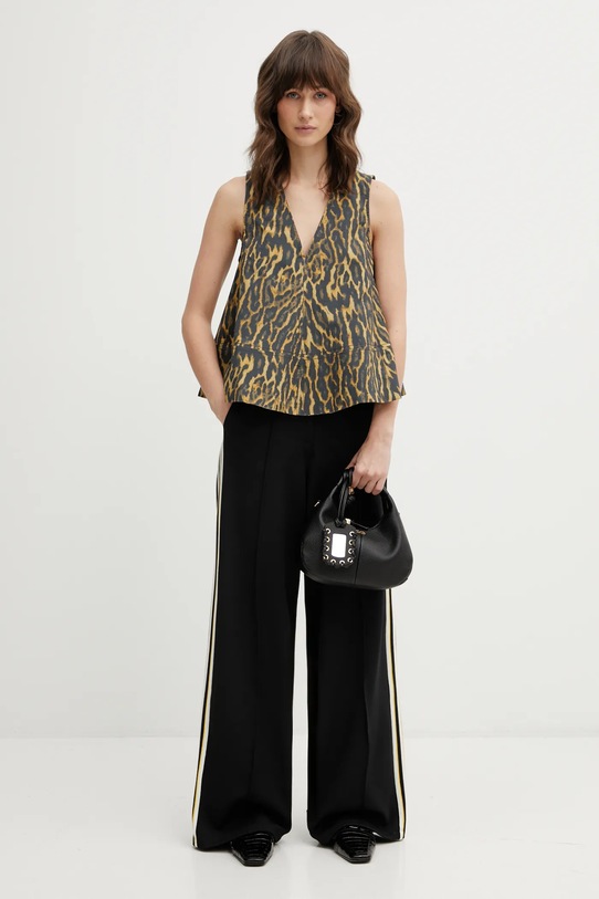 GANNI top A1040087 zielony