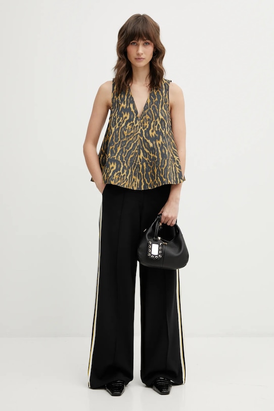 GANNI top A1040087 zielony