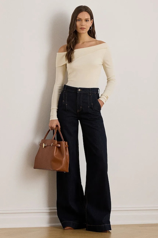 Odzież Lauren Ralph Lauren sweter 200P07922 beżowy