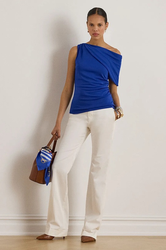 Odzież Lauren Ralph Lauren bluzka 200P03740 niebieski