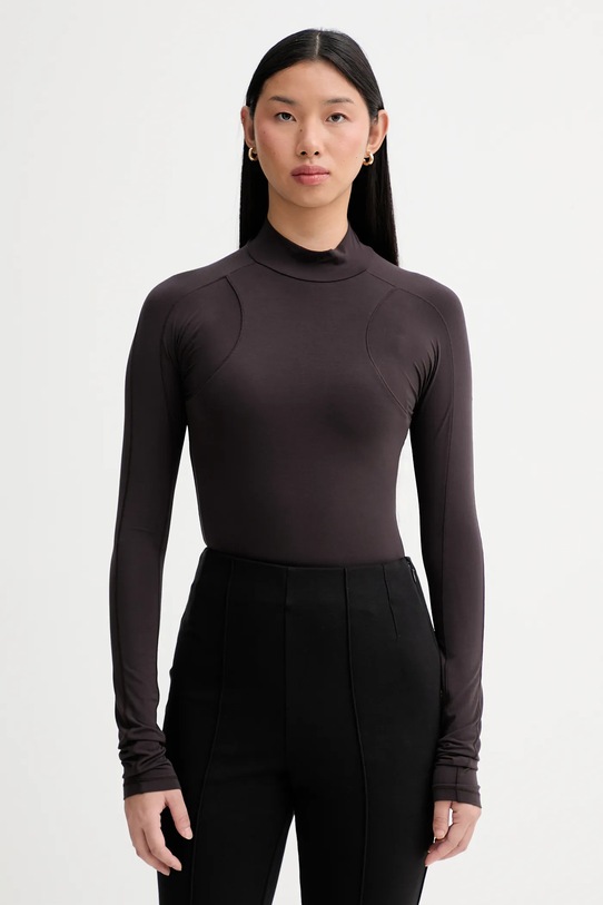 G-Star longsleeve z elastanem brązowy D27965.E299