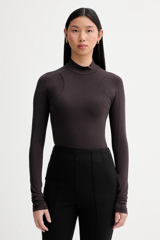 G-Star longsleeve z elastanem brązowy D27965.E299