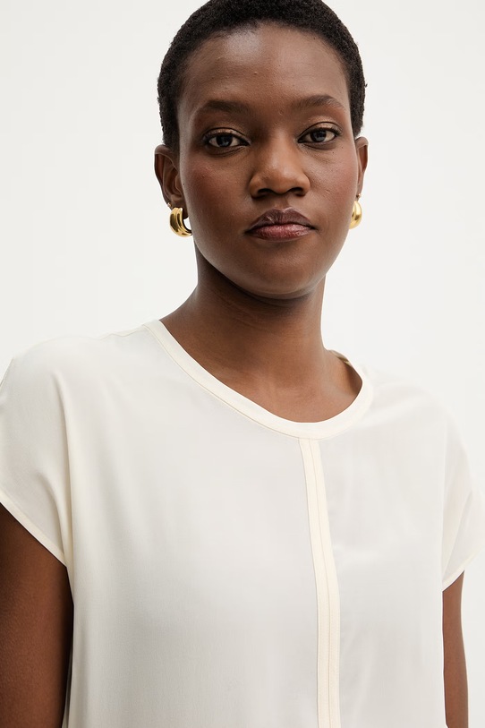 Μεταξωτή μπλούζα Pinko μπεζ 106195.A2T7