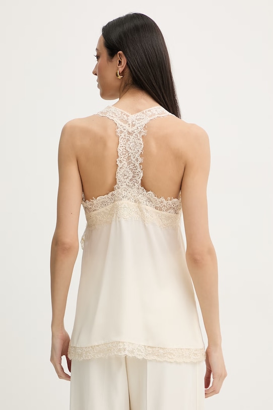 Odjeća Pinko top za žene od svile 105592.A2SS bež