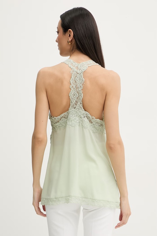 Odjeća Pinko top za žene od svile 105592.A2SS zelena