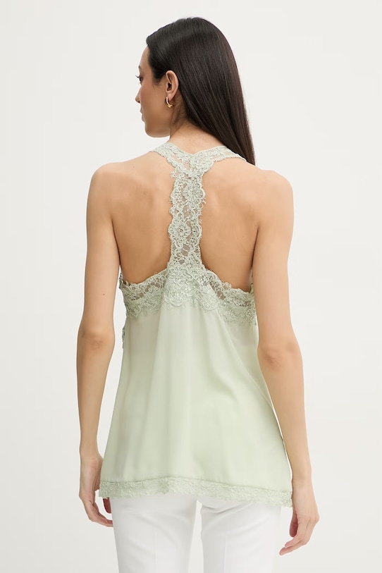 Odjeća Pinko top za žene od svile 105592.A2SS zelena