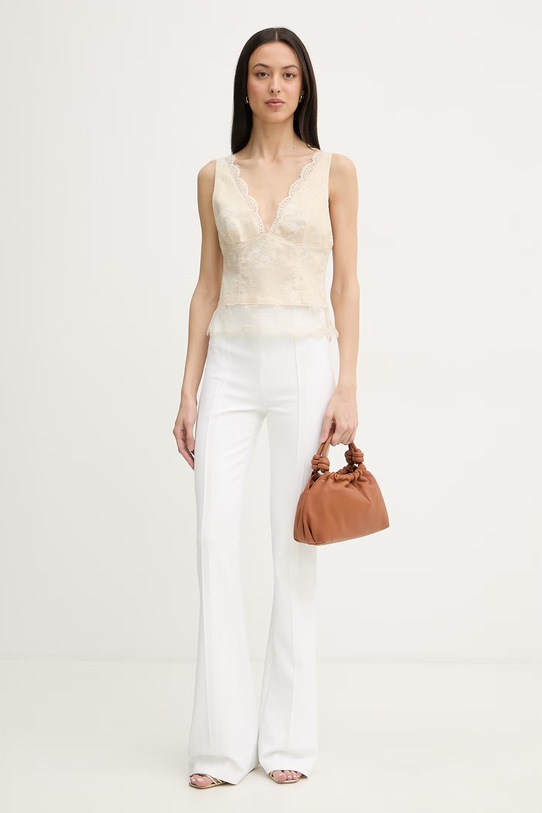 Pinko top za žene od lana 106571.A374 bež SS26