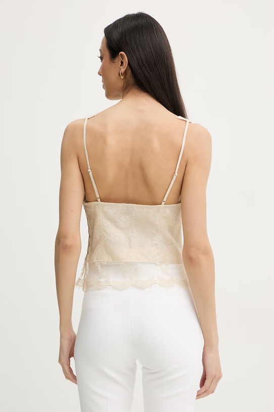 Odjeća Pinko top za žene od lana 106571.A374 bež