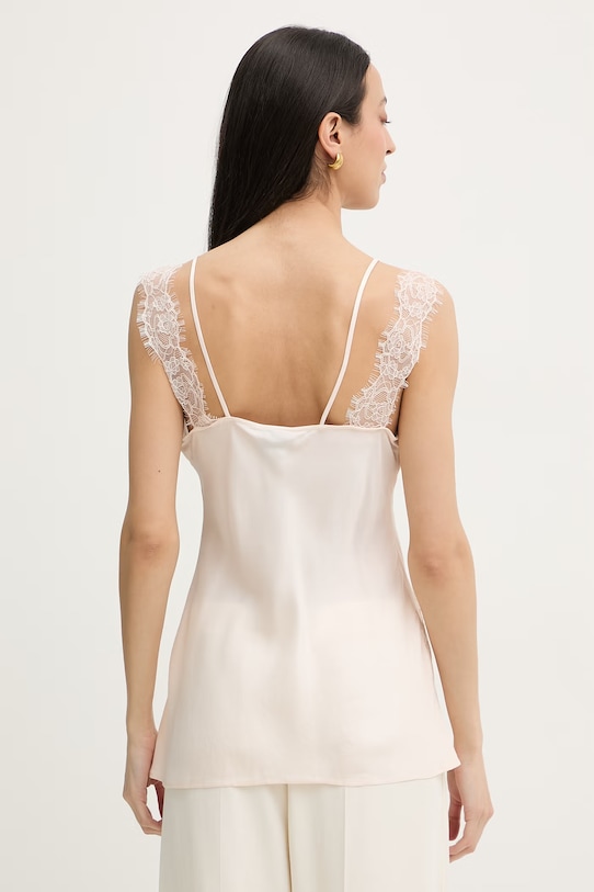 Одяг Pinko блузка на беретелях жіноча віскозна 106623.A385 бежевий